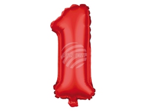 Folienballon Helium Ballon rot Zahl 1