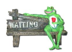 Frog on bench K734