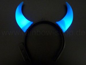 Hair Circle devil horns blue