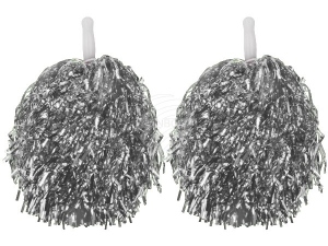 Cheerleader Pom Pom Dance whisk silver