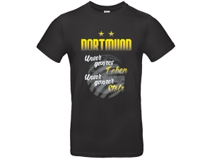 Shirt Dortmund black with font model Shirt-do76