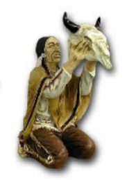 Indianer mit TotenschdelK338