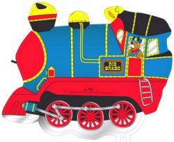 Foil balloon locomotive
