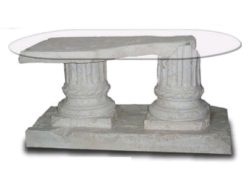 Glastisch gyptisch weiss 39 cm