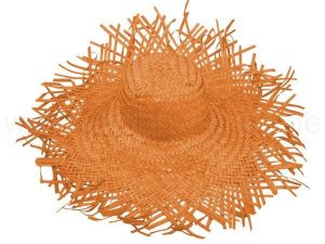Strohhut Strandhut orange