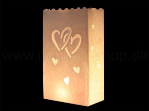 Light bags white intertwined Hearts