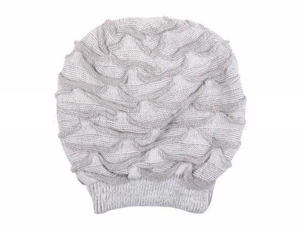 Knitted Hat with pattern Model 35gray