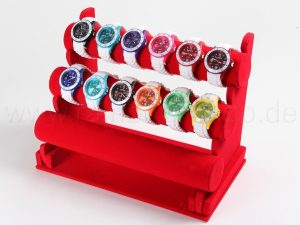 Jewelry and watches Display red