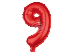 Folienballon Helium Ballon rot Zahl 9
