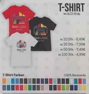 T-Shirt inklusive Druck Ihr eigenes Motiv