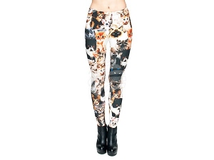 Damen Motiv Leggings Design Katzen Farbe multicolor