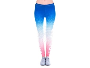 Leggins con motivos para mujer Patrn de manchas y letras Work o