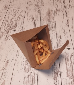 Bolsa snack chips kraft marrn 12x12x23cm 500 piezas