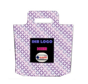 REUSABLE plastic carrier bag made of LDPE Stable with logo