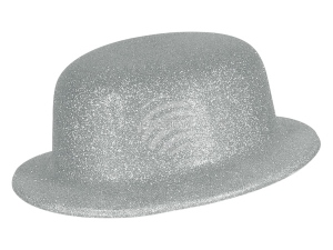 Melone Hut glitzernd silber