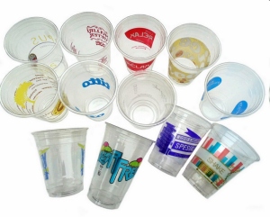 Trinkbecher Bubble Tea Transparent 360ml mit Logo Sticker