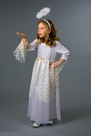 Angel dress child with overskirt