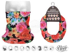Pao multifuncional 9 en 1 Bufanda multiusos Flores MF-270