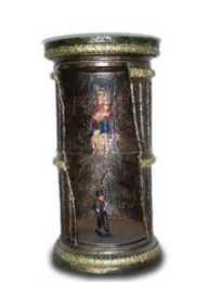 Egyptian pillar showcase black 112 cm