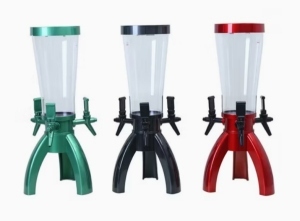 Drinking column beer column 4,0 liter with Cooling tube green