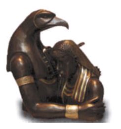 Egyptian with eagle bust 32 cm
