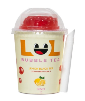 LOL Bubble Tea ToGo Lemon BlackTea - Strawberry Pearls