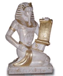 Pharaoh with papyrus white gold 56 cm