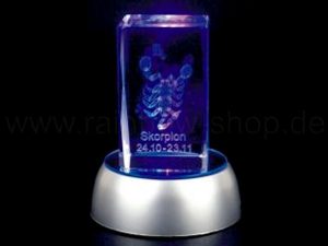 Crystal cuboid Scorpio