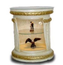 Egyptian pillar showcase white 68 cm