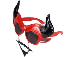 Brille Partybrille Funbrille Teufel rot/schwarz