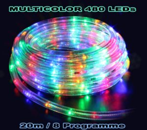 Aridea LED waz swietlny 20m Multicolor
