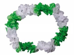 Hawaii chains flower necklace luxus green white
