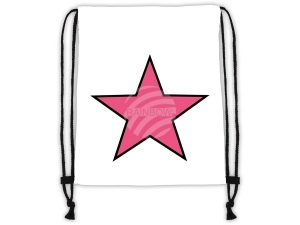 Gym bag Gymsac Design white Star pink/black
