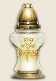 Grave candle with decor R 173a