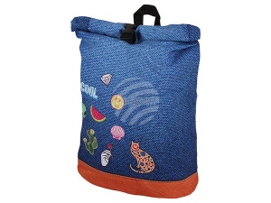 Mochila con cierre por enrollado Icons azul/multicolor