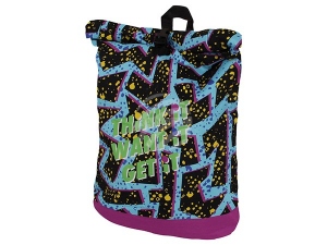 Mochila con cierre por enrollado Patrn de Graffiti Think it, Wa