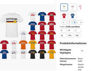 WM 2026 T-Shirt inklusive Druck A 5 St�ck Set
