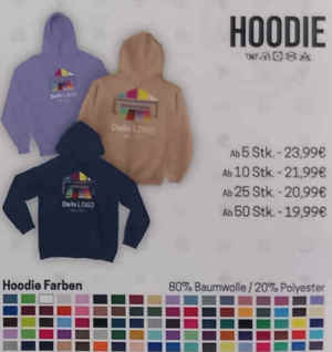 Hoodies inklusive Druck Ihr eigenes Motiv