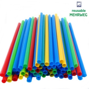 MEHRWEG Jumbo Trinkhalme 7x220mm bunt 500 Stck