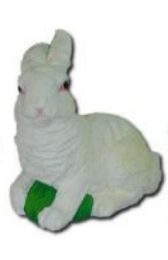 Rabbit white sitting K757