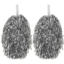 Cheerleader Pom Pom Dance whisk silver