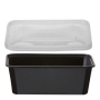 PP Schale 750ml 17x12x5,5cm mit Deckel wiederverwendbar 500 Stc