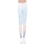 Damen Motiv Leggings Floral trkis apricot blau