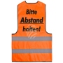 Warnweste orange mit Druck Modell WW-14a