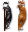 Katze hngend links schwarz K424