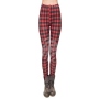 Leggins con motivos para mujer Design cuadros color rojo