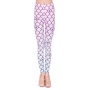 Damen Motiv Leggings Schuppenmuster rosa lila