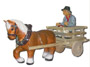 Horse with carts and farmer K717
