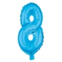 Folienballon Helium Ballon trkis Zahl 8