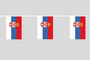 Flag chain Serbia coat of arms